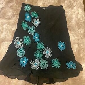 midi skirt black